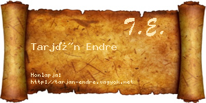 Tarján Endre névjegykártya